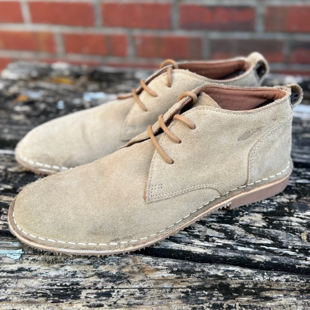Red Tape Sandover Mens Tan Suede Leather Round Toe Sz 10 Lace Up Chukka Boots T7